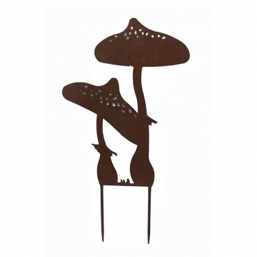 Silhouette déco jardin champignons 30.48x0.8x71