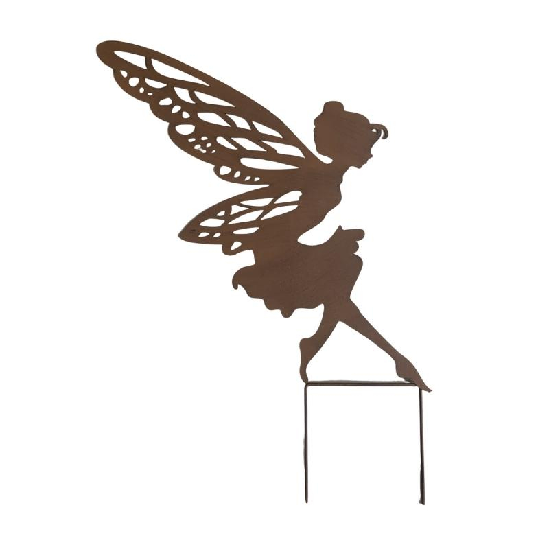 Silhouette fée jardin 46X72cm