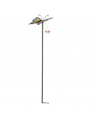 Tuteur papillon rose 28x27x120cm