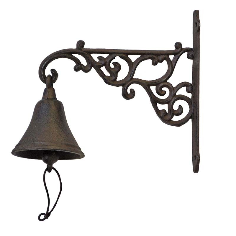 CLOCHE D' ENTREE EN FONTE- ARABESQUES