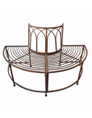 Banc demi cercle en fer 139x70x83cm