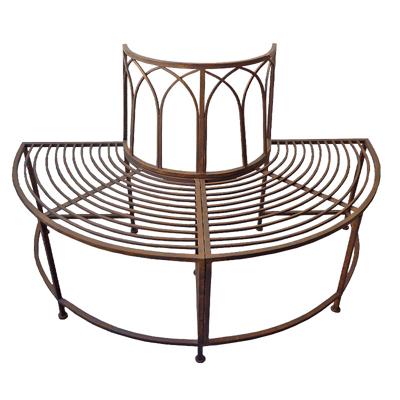 Banc demi cercle en fer 139x70x83cm