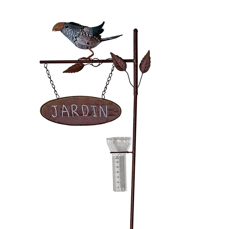 Pluviomètre oiseau 35x16x137cm