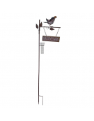 Pluviomètre oiseau "BIENVENUE" 36x15x136cm