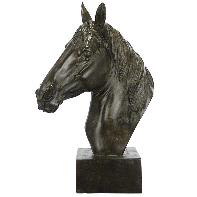 Tête de cheval résine 33x15x40cm