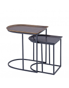 Ensemble de 2 tables d'appoint 46x36x50cm