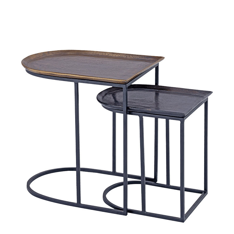 Ensemble de 2 tables d'appoint 46x36x50cm