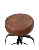 Tabouret cuir rond 41x41x70cm
