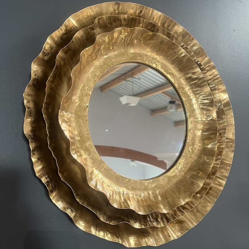 Miroir rond doré King 40x40x6cm