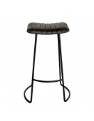 Tabouret en cuir avec pieds en fer 50x43x76cm