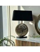 Lampe coquillage noir doré 41x45x65xm