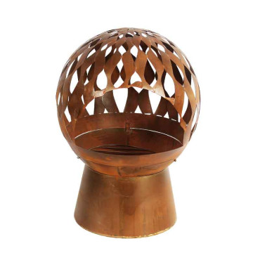 Brasero sphère de flamme 50x50x70cm