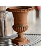 Petit vase Médicis fonte rouille