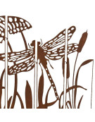 Silhouettes déco jardin papillon libellule 138x1x135cm