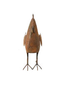 Coq décoratif fer 34x15x47cm