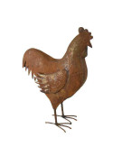 Coq décoratif fer 34x15x47cm