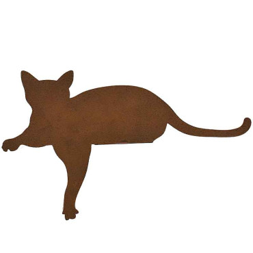 Silhouette jardin chat à poser 45x10x30cm