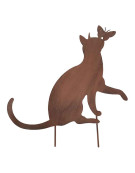Silhouette chat fer 34x36cm