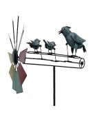 Moulin multicolore oiseaux fer 22x17x66cm