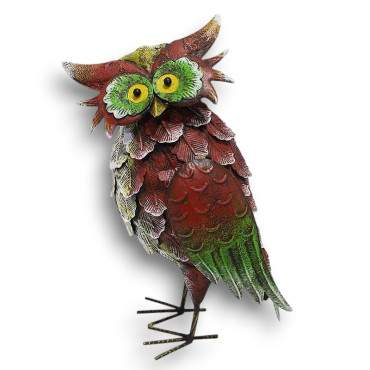 Figurine hibou éclat sauvage 30x15x41cm