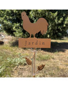 Pluviométre coq à planter 22x6x110cm
