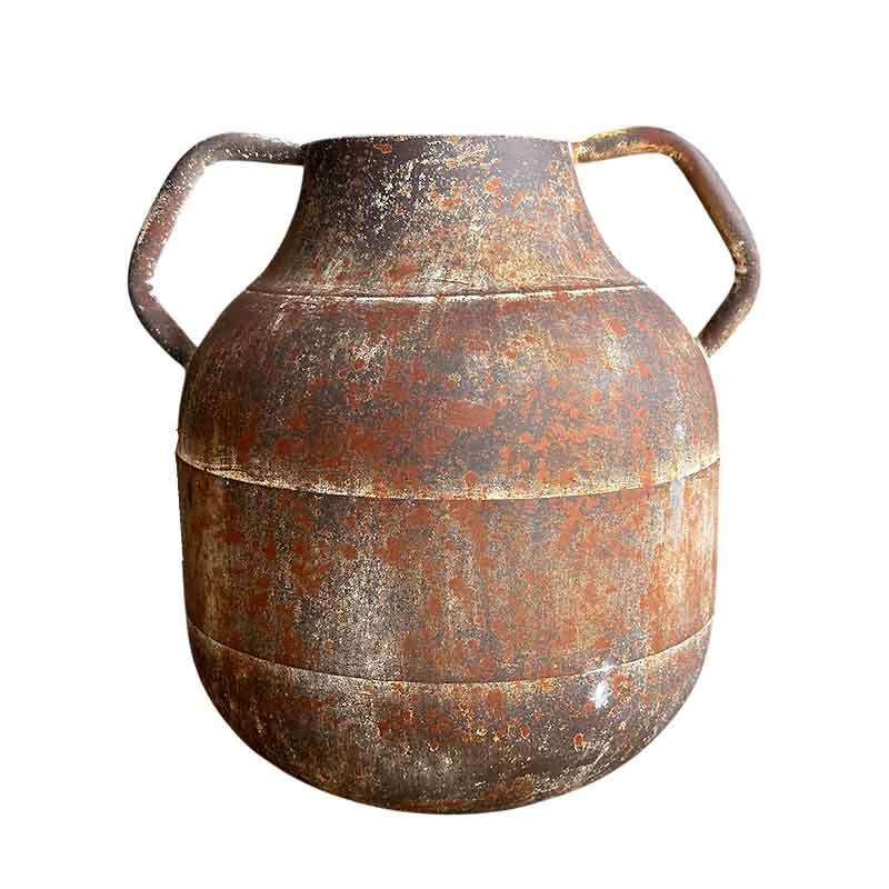 Vase fer patiné 29x25x28cm