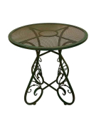 Ensemble table et 2 chaises en fer 70x70x71cm