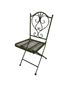 Ensemble table et 2 chaises en fer 70x70x71cm