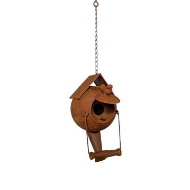 Suspension oiseaux théière en fer