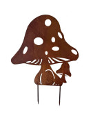 Silhouette décoratif jardin grand champignon 59x1x71cm