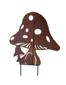 Silhouette décoratif jardin grand champignon 59x1x71cm