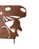 Silhouette décoratif jardin grand champignon 59x1x71cm