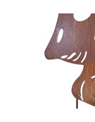 Silhouette décoratif jardin grand champignon 59x1x71cm