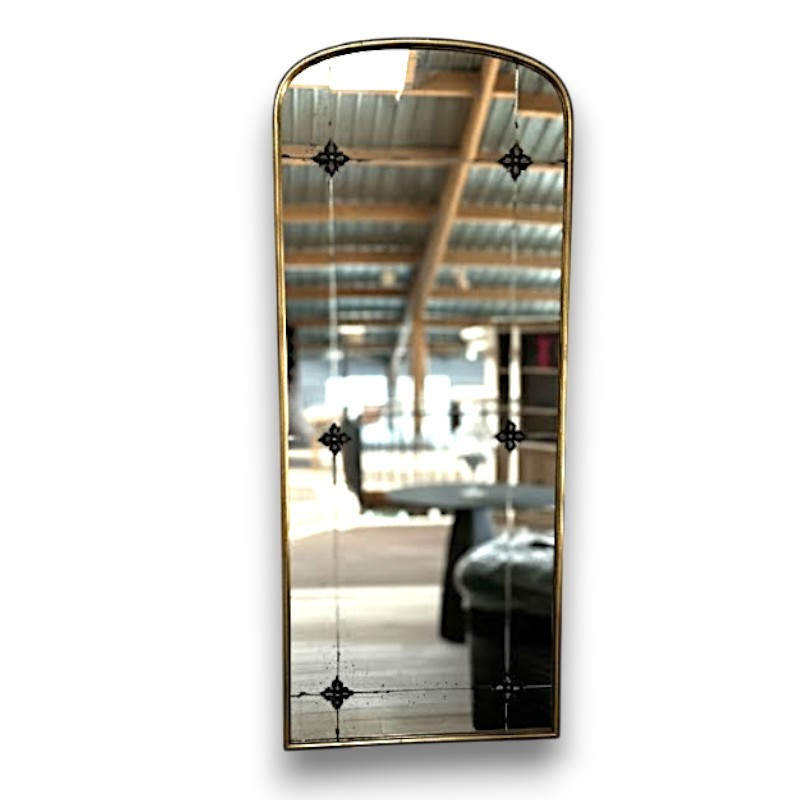 Miroir mural antique doré 62x4x124cm