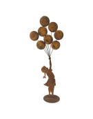 Silhouette fillette et ses ballons 27x13x80cm