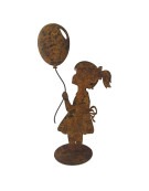 Silhouette petite fille ballon 23x11x46cm