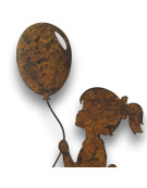 Silhouette petite fille ballon 23x11x46cm