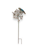 Tuteur fleur oiseau 35x14x101cm