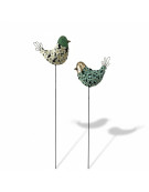 Set 2 tuteurs oiseaux 25x9x110cm