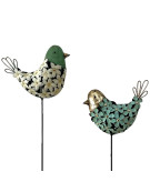 Set 2 tuteurs oiseaux 25x9x110cm