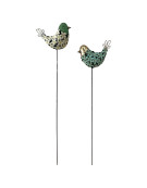 Set 2 tuteurs oiseaux 25x9x110cm
