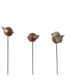 Ensemble 3 tuteurs oiseaux 23x15x110cm