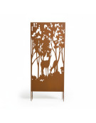 Treillage forêt enchantée couple chevreuils 60x10x140cm