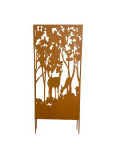 Treillage forêt enchantée couple chevreuils 60x10x140cm
