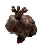 Figurine grenouille en fonte 11x13x13cm