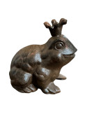 Figurine grenouille en fonte 11x13x13cm