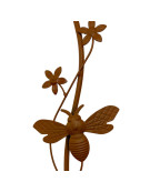 Pluviomètre fleuri 14x6x100cm