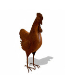 Statuette coq fer 14x7x21cm