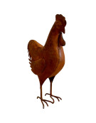 Statuette coq fer 14x7x21cm