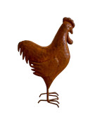 Statuette coq fer 14x7x21cm